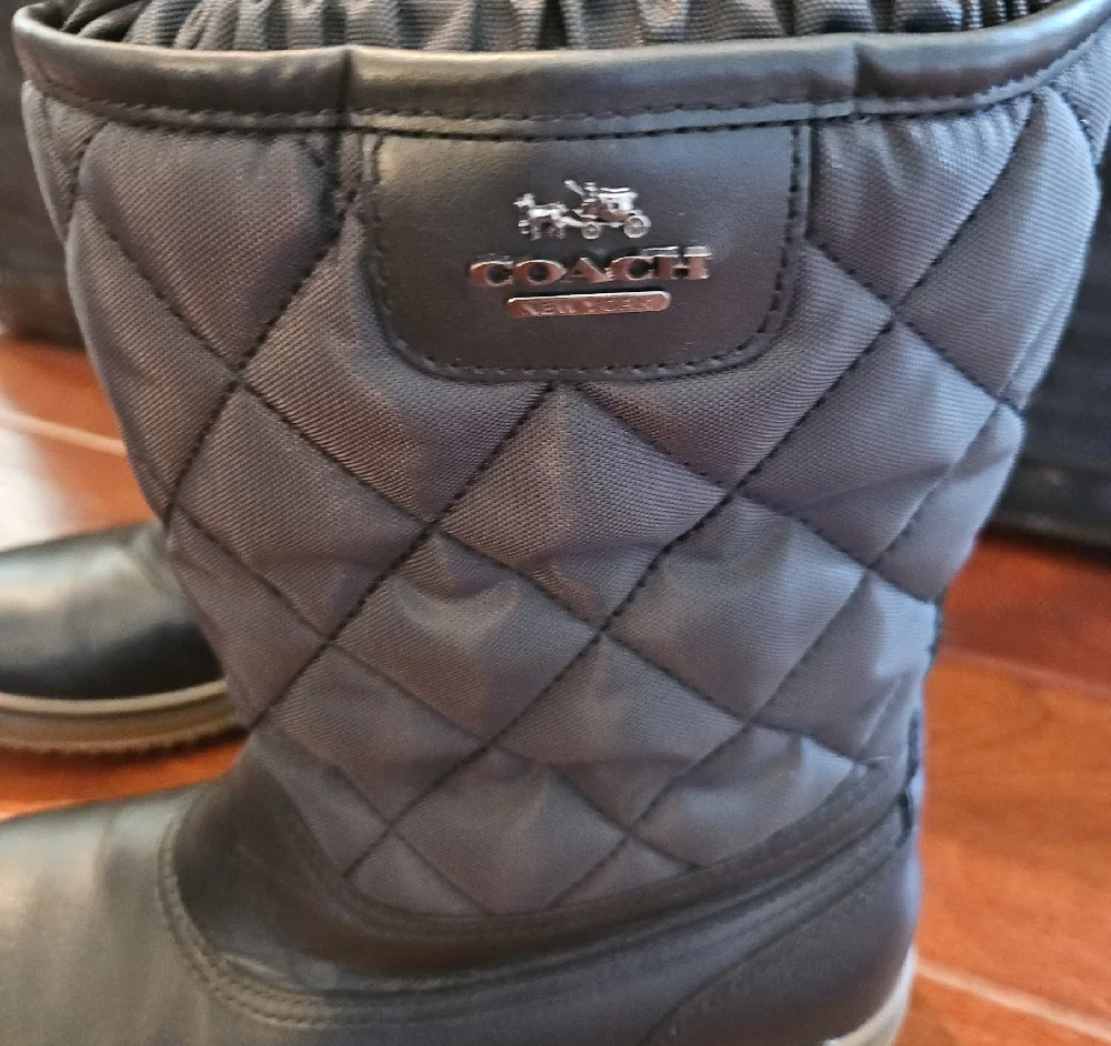 Coach Quilted Black Winter Boots - Picture 2 of 7
